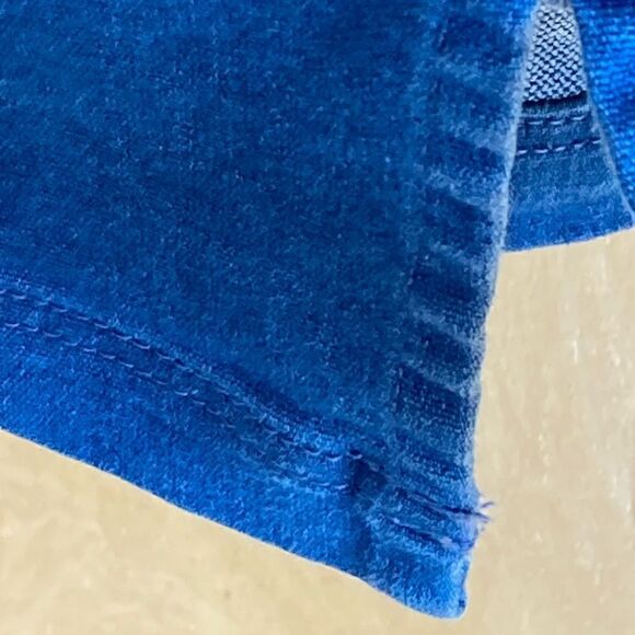 RETROD Dress sleeveless denim stretchy back zip kick pleat Bodycon fitted medium - Picture 7 of 16